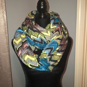 Multi-Color Chevron Infinity Scarf